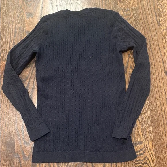 Tommy Hilfiger Women’s Navy Cable Knit Cotton Sweater Size XS - Picture 4 of 6